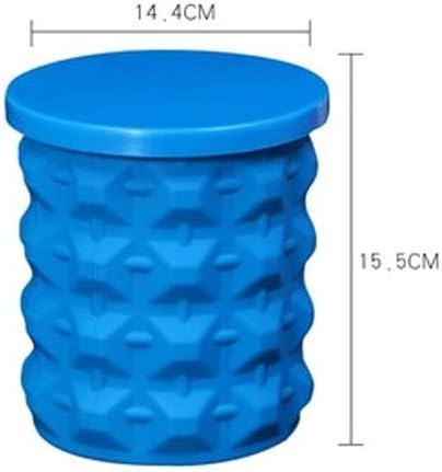 Ice Bucket,Ice Bucket with Lid and Ice Tongs,Silicone Ice Cube Maker Portable Bucket Wine Ice Cooler Beer Cabinet Space Saving Kitchen Tools Drinking Whiskey Freeze