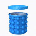 Ice Bucket,Ice Bucket with Lid and Ice Tongs,Silicone Ice Cube Maker Portable Bucket Wine Ice Cooler Beer Cabinet Space Saving Kitchen Tools Drinking Whiskey Freeze