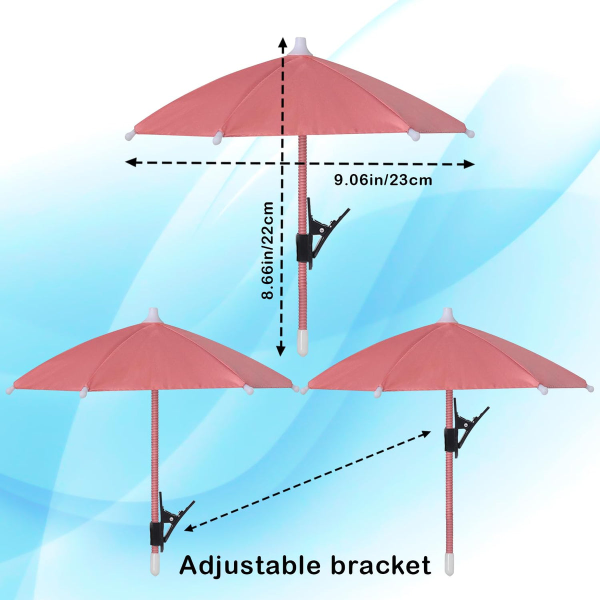 Phone Umbrella Sun Shade - Anti Glare Clip On Holder for Smartphones | Universal Fit for All Smartphones | Anti Glare Sun Shade | Protects from Sunlight & Glare | Great for Outdoor Activities