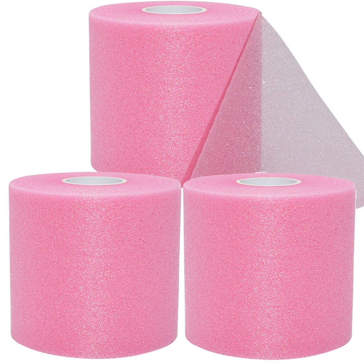 ADMITRY Pre Wrap Tape Athletic,3 Rolls X 22 Yards Black Prewrap | Headbands for Hair,Foam Underwrap Sports Wrap