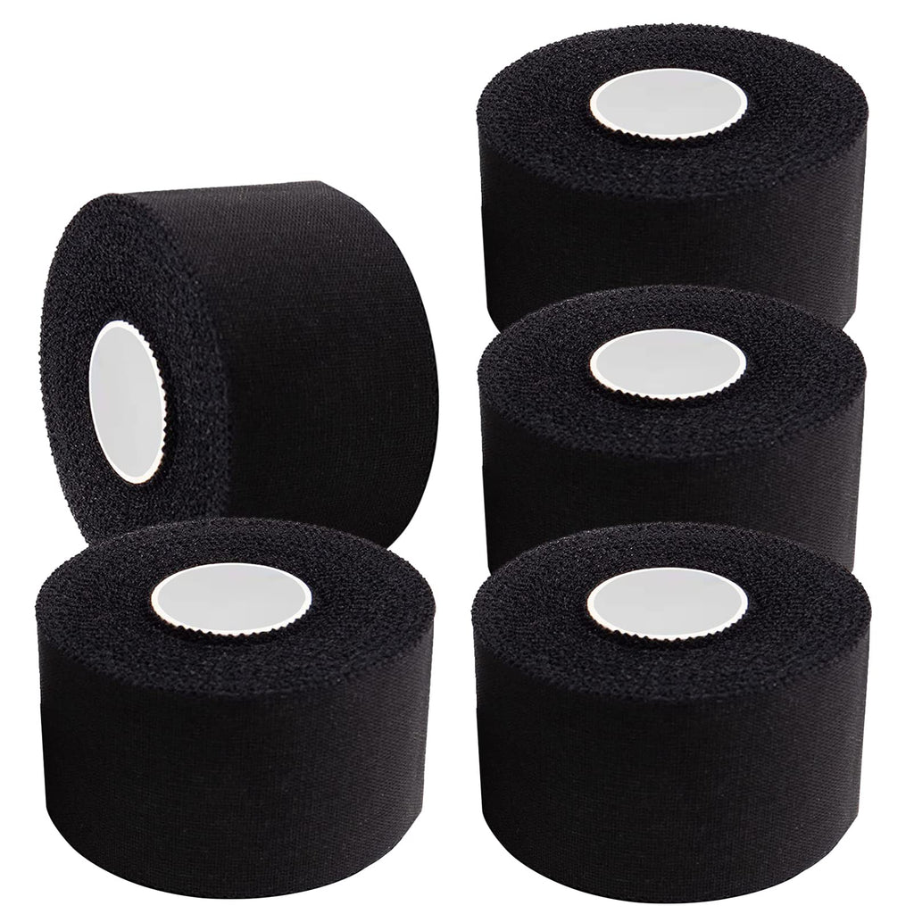 ADMITRY Pre Wrap Tape Athletic,3 Rolls X 22 Yards Black Prewrap | Headbands for Hair,Foam Underwrap Sports Wrap